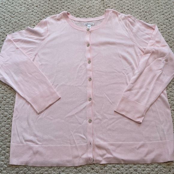 Brand new W/O tags Crofts&Barrow button up sweater 2X - Picture 2 of 2